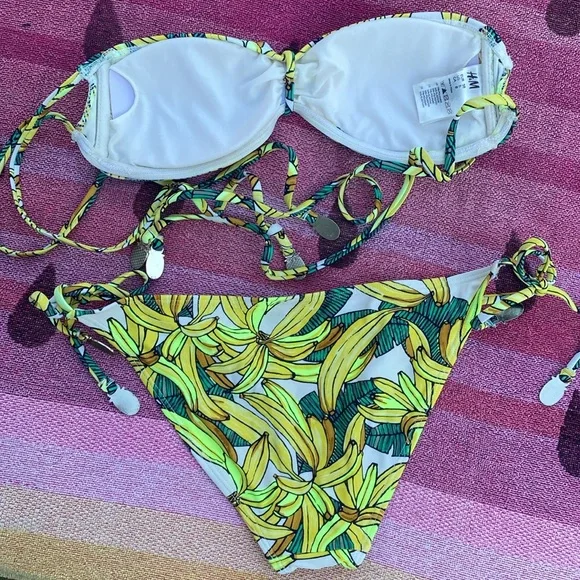 H&M Yellow and Green Banana Print Bikini - Picture 4 of 4